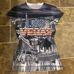 Las Vegas Graphic T-Shirt with gems